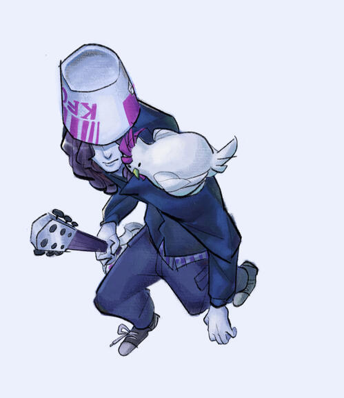 Buckethead Character Pose