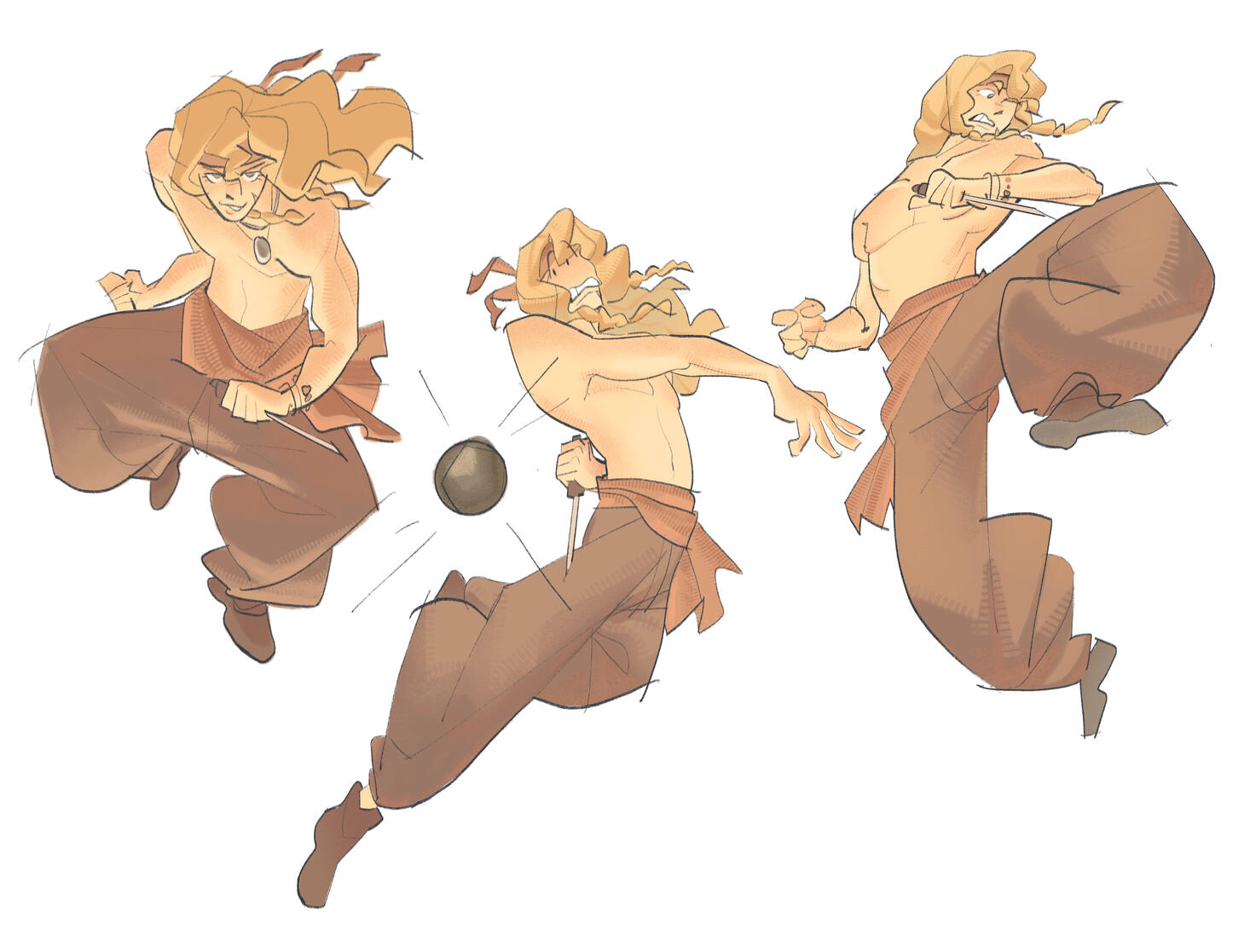 First mate character poses